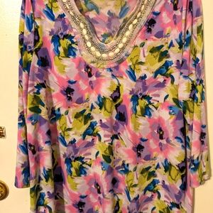 Women's Floral Blouse L